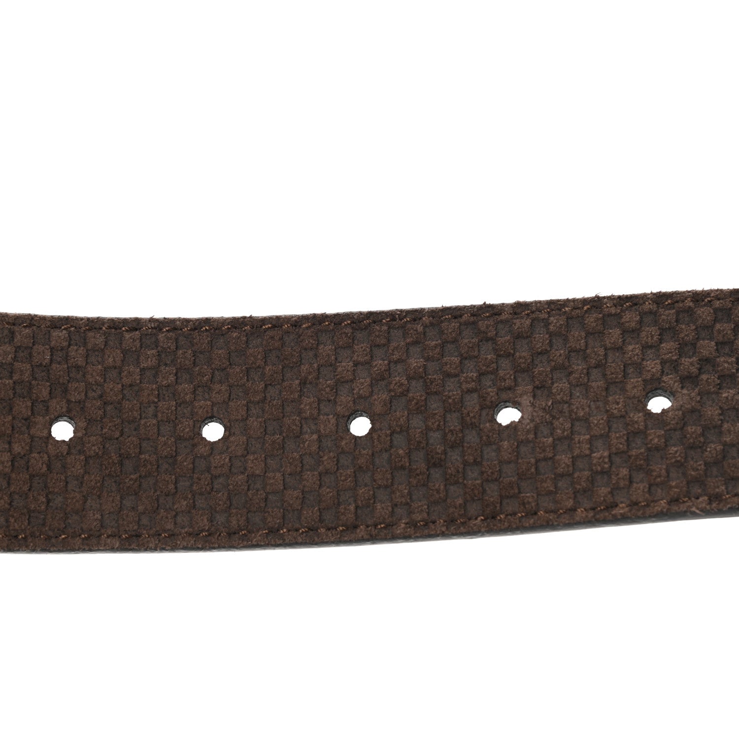 Louis Vuitton Suede Calfskin Mini Damier 40mm LV Initiales Belt 90 36 Moka 7 of 9