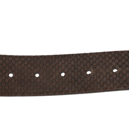 Louis Vuitton Suede Calfskin Mini Damier 40mm LV Initiales Belt 90 36 Moka 7 of 9