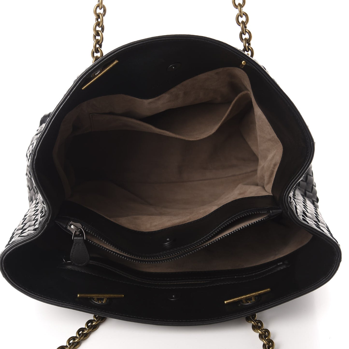 Nappa Intrecciato Medium Tote Black