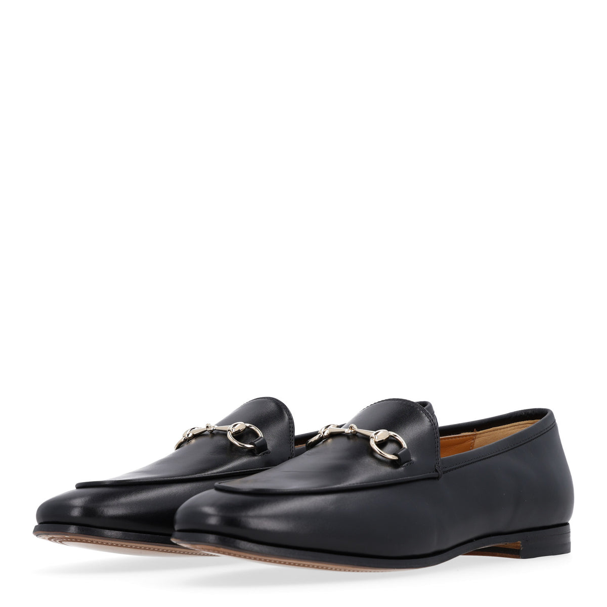 Gucci Calfskin Womens Jordaan Loafers 39.5 Black 4 of 11