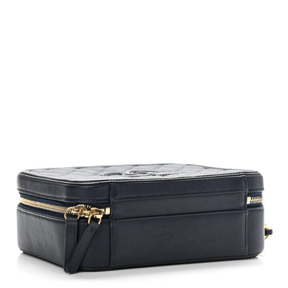 Chanel Caviar Quilted Medium CC Filigree Vanity Case Navy 4 of 11