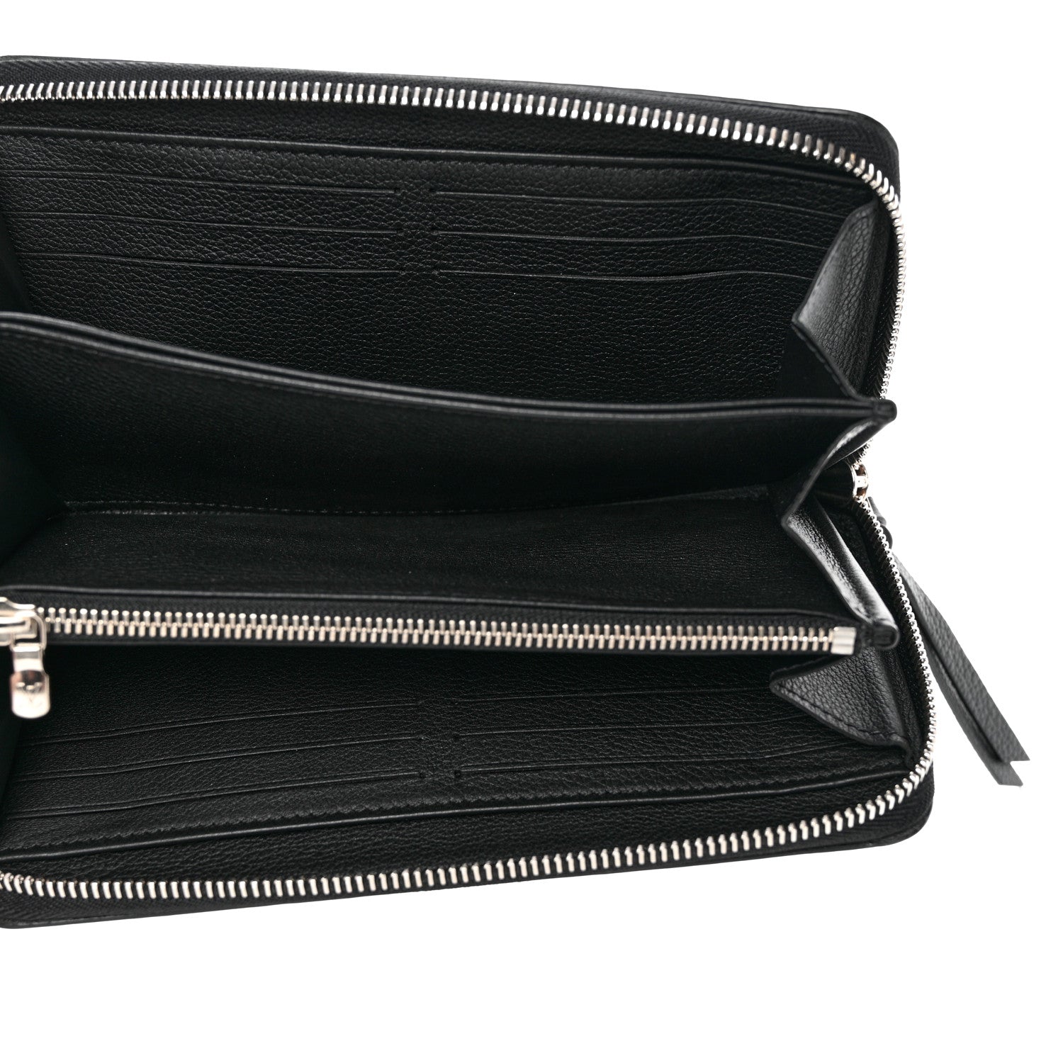 Louis Vuitton Calfskin Zippy Lockme Wallet Black 5 of 8