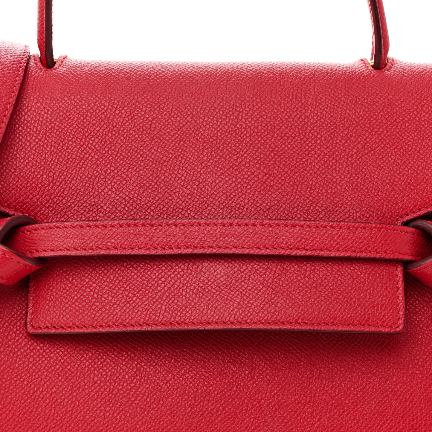Baby Grained Calfskin Micro Belt Bag Coquelicot