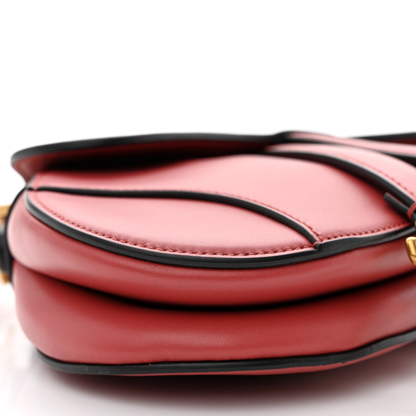 Calfskin Mini Saddle Bag Dusty Pink