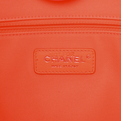 Chanel Mixed Fibers Small Deauville Tote Pink Orange 7 of 10
