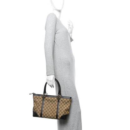 Gucci Monogram Small Lovely Heart Tote Dark Brown 2 of 14