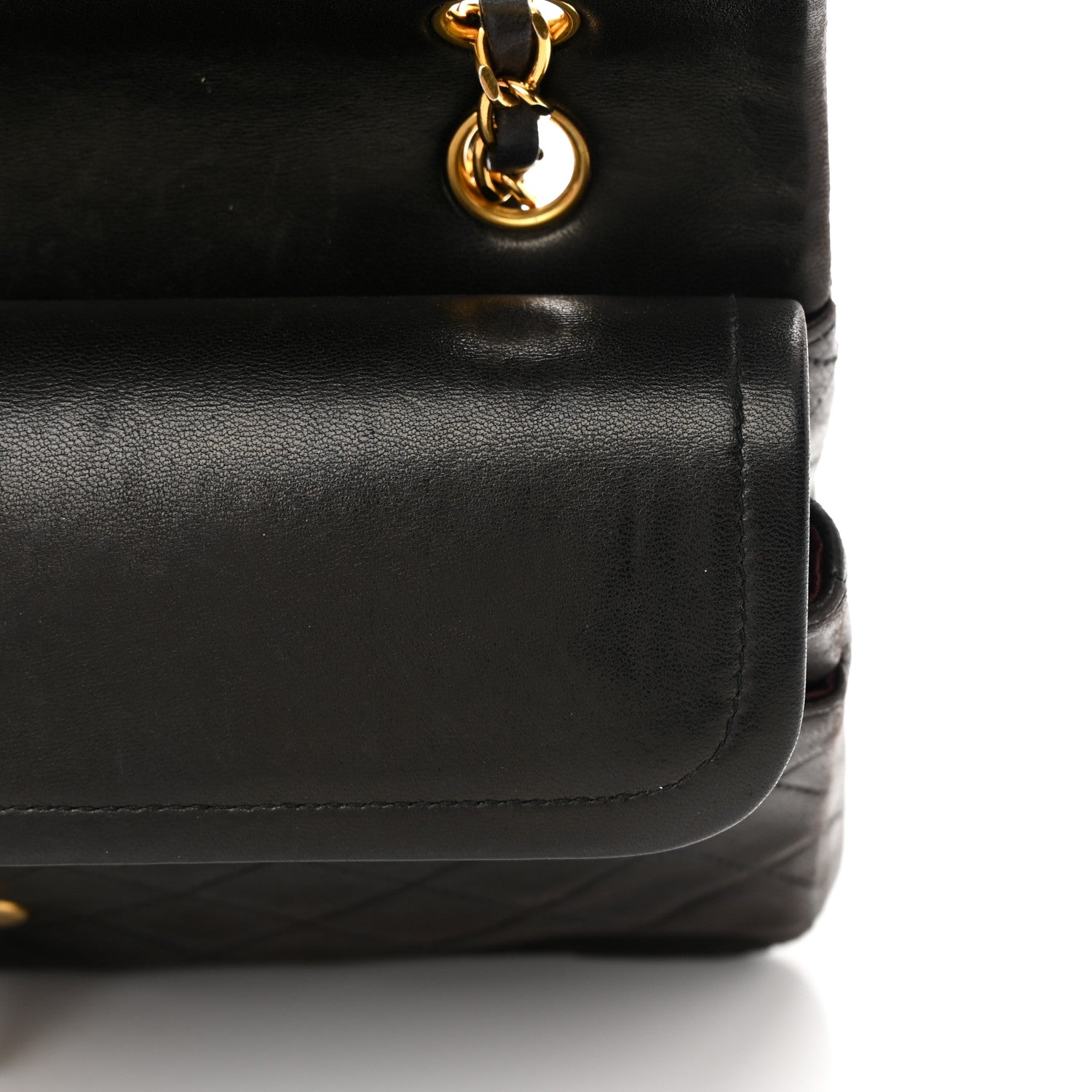Chanel Lambskin Quilted Medium Double Flap Black 13 of 19