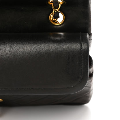 Chanel Lambskin Quilted Medium Double Flap Black 13 of 19