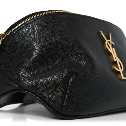 Saint Laurent Grain De Poudre Monogram Belt Bag Black 8 of 9