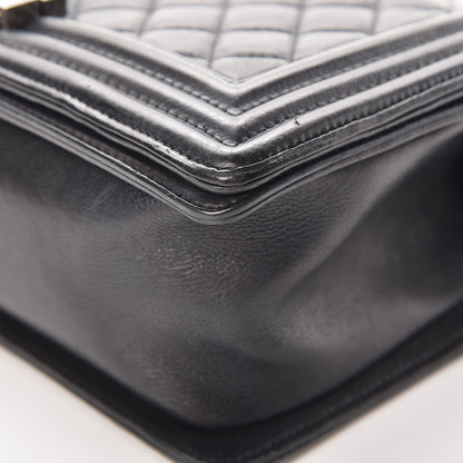 Chanel Calfskin Quilted Medium Boy Flap Black 10 of 13
