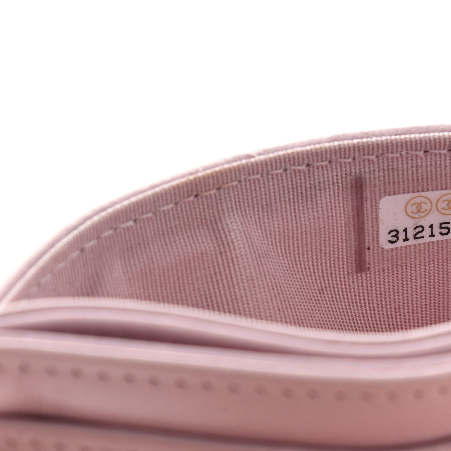 Lambskin Quilted Chanel 19 Card Holder Light Pink