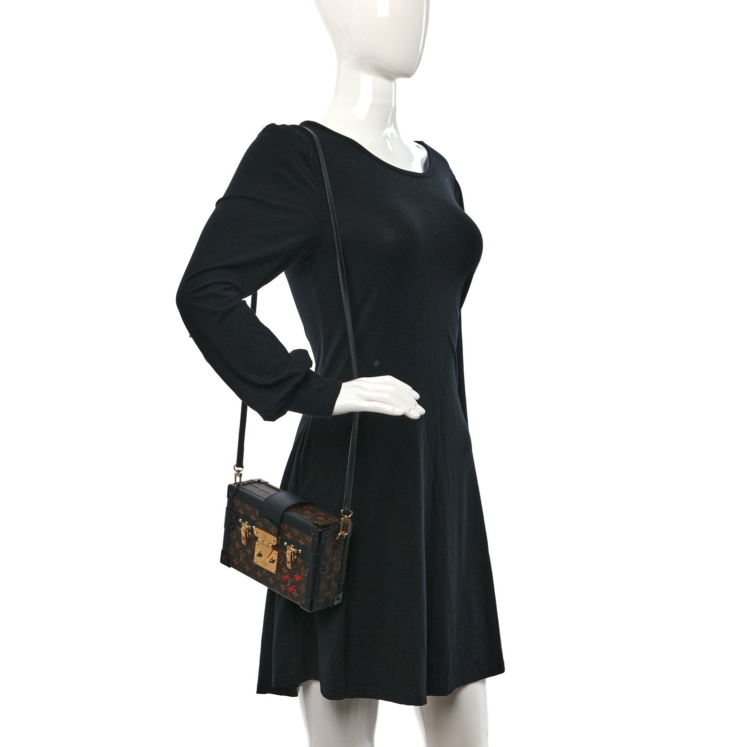 Louis Vuitton Monogram Petite Malle Black 2 of 9