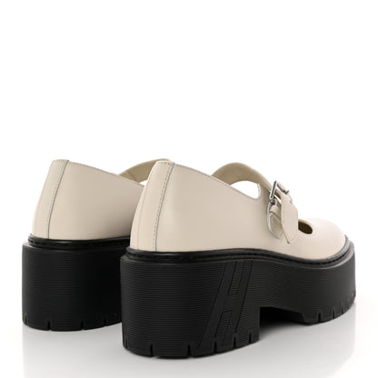 Hermes Calfskin Hoxton Oxford 36.5 Beige Glaise 4 of 9