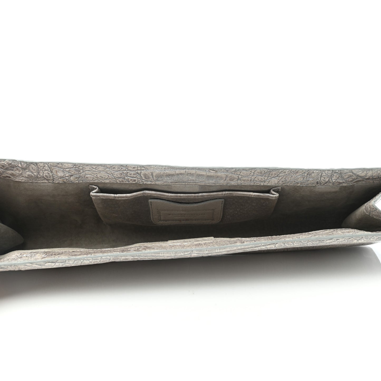 Crocodile Clutch Grey
