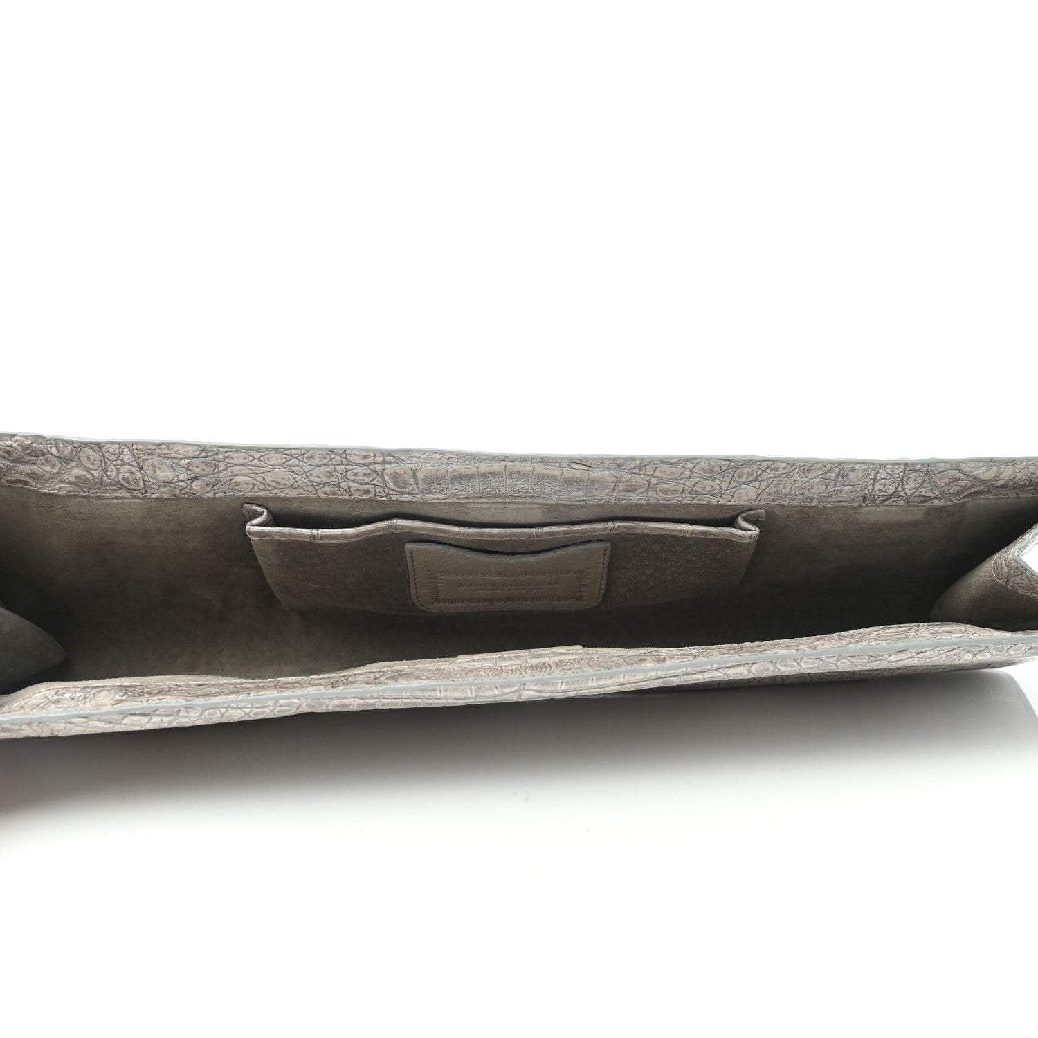 Nancy Gonzalez Crocodile Clutch Grey 4 of 6