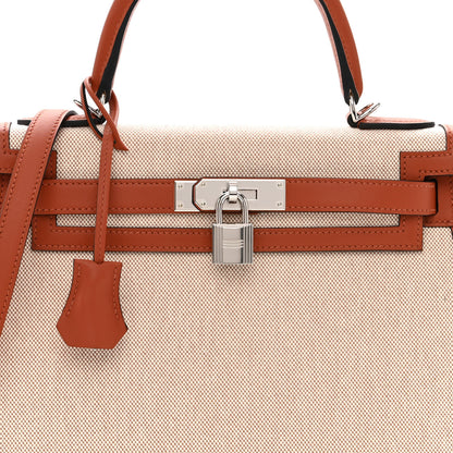 Hermes Toile Swift Verso Kelly Sellier 28 Cuivre Mauve Pale 8 of 12