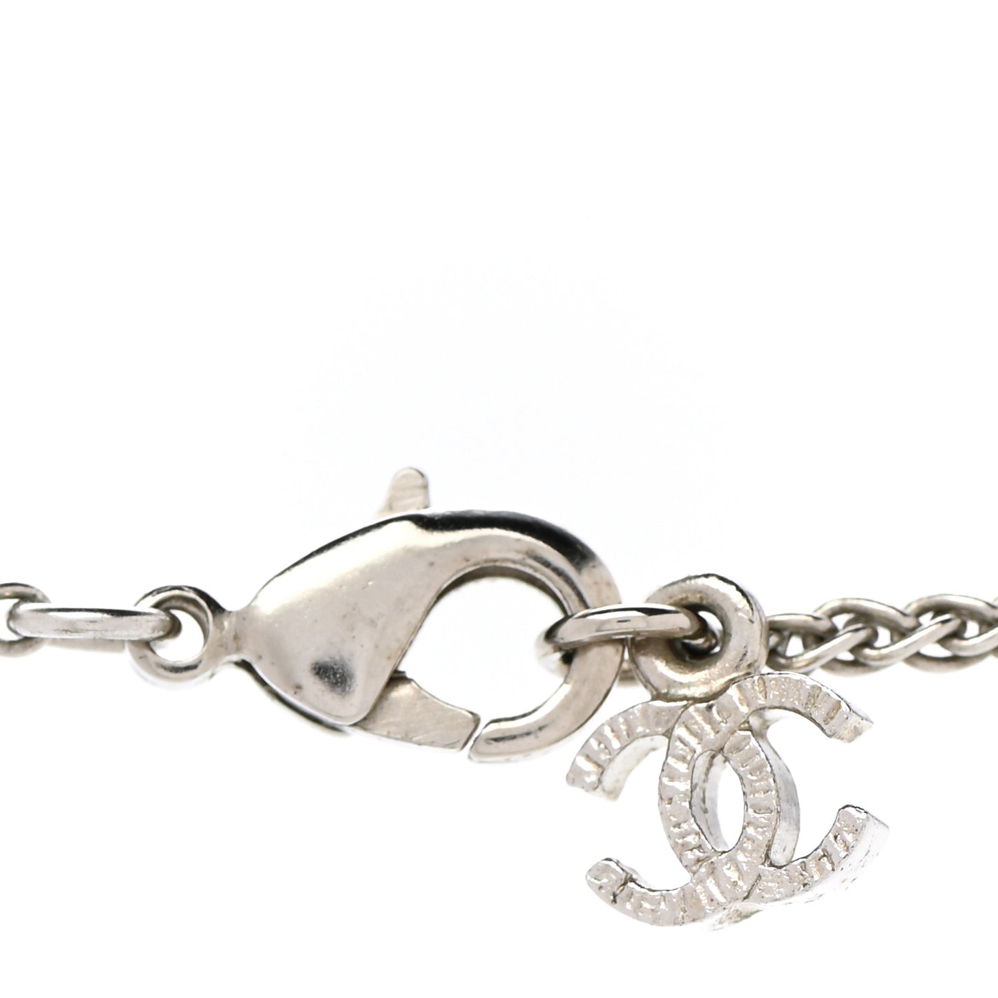 Crystal Baguette Pendant Necklace Black Silver