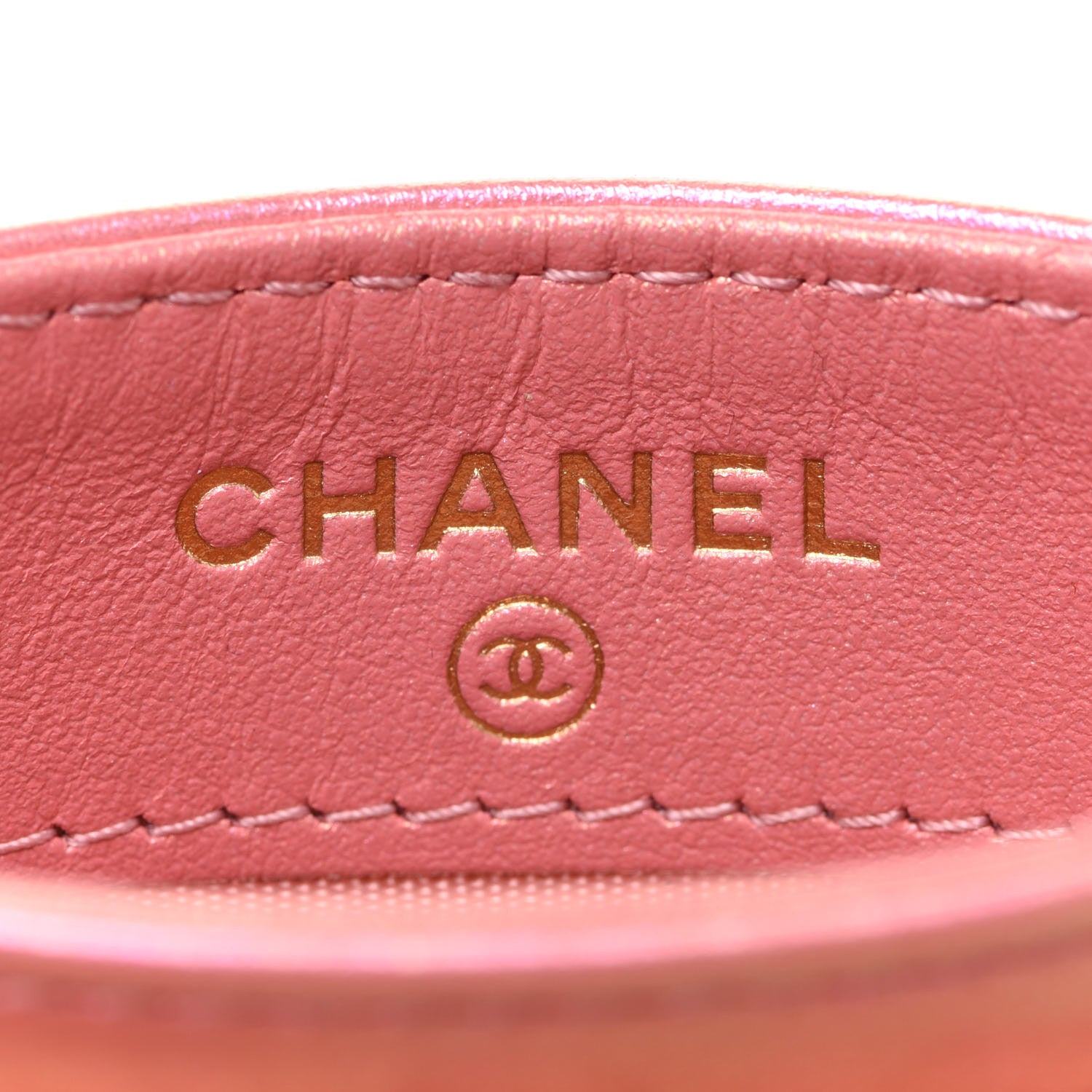 Chanel Iridescent Calfskin Quilted Chanel 19 Card Holder Pink 6 of 9