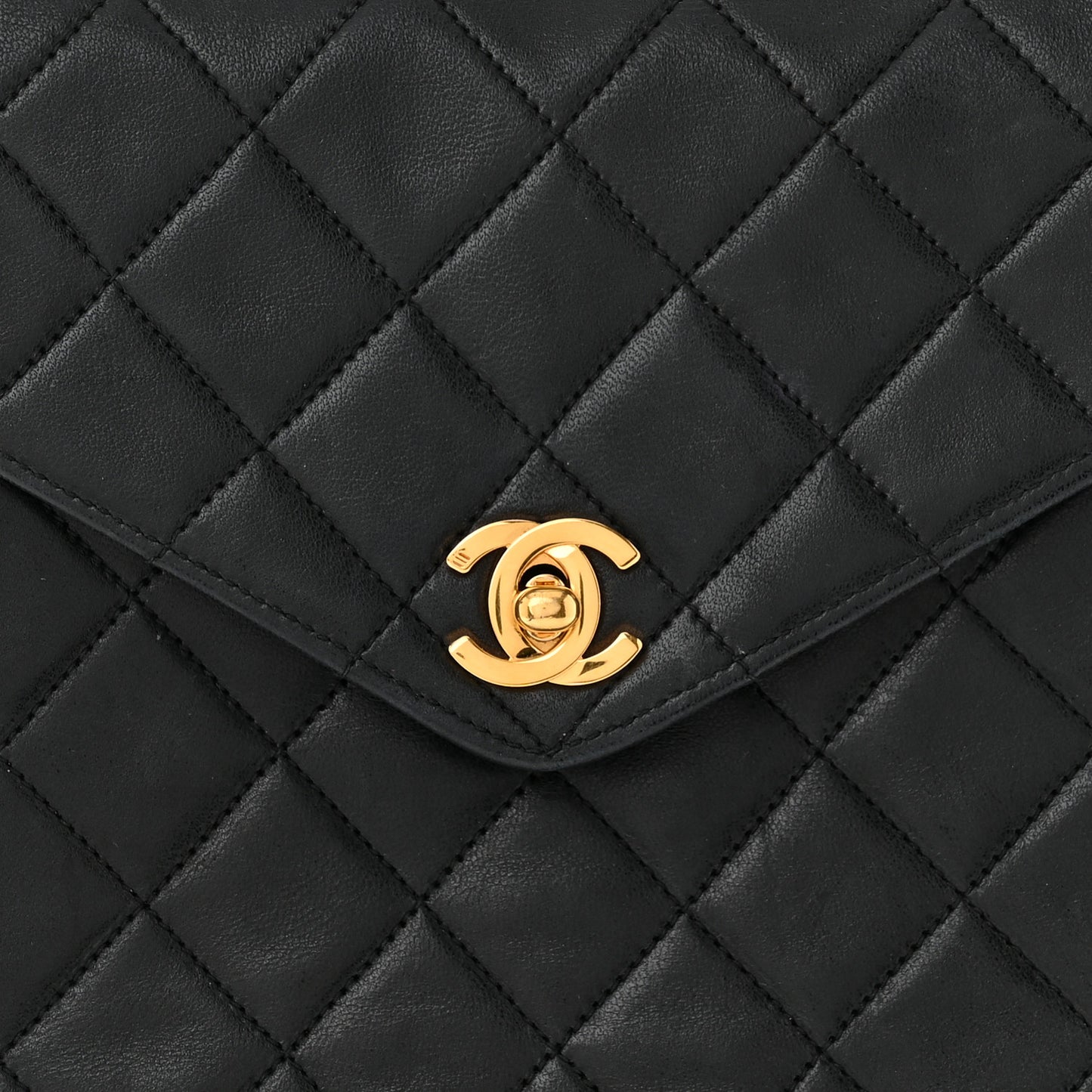 Lambskin Quilted CC Flap Bag Black