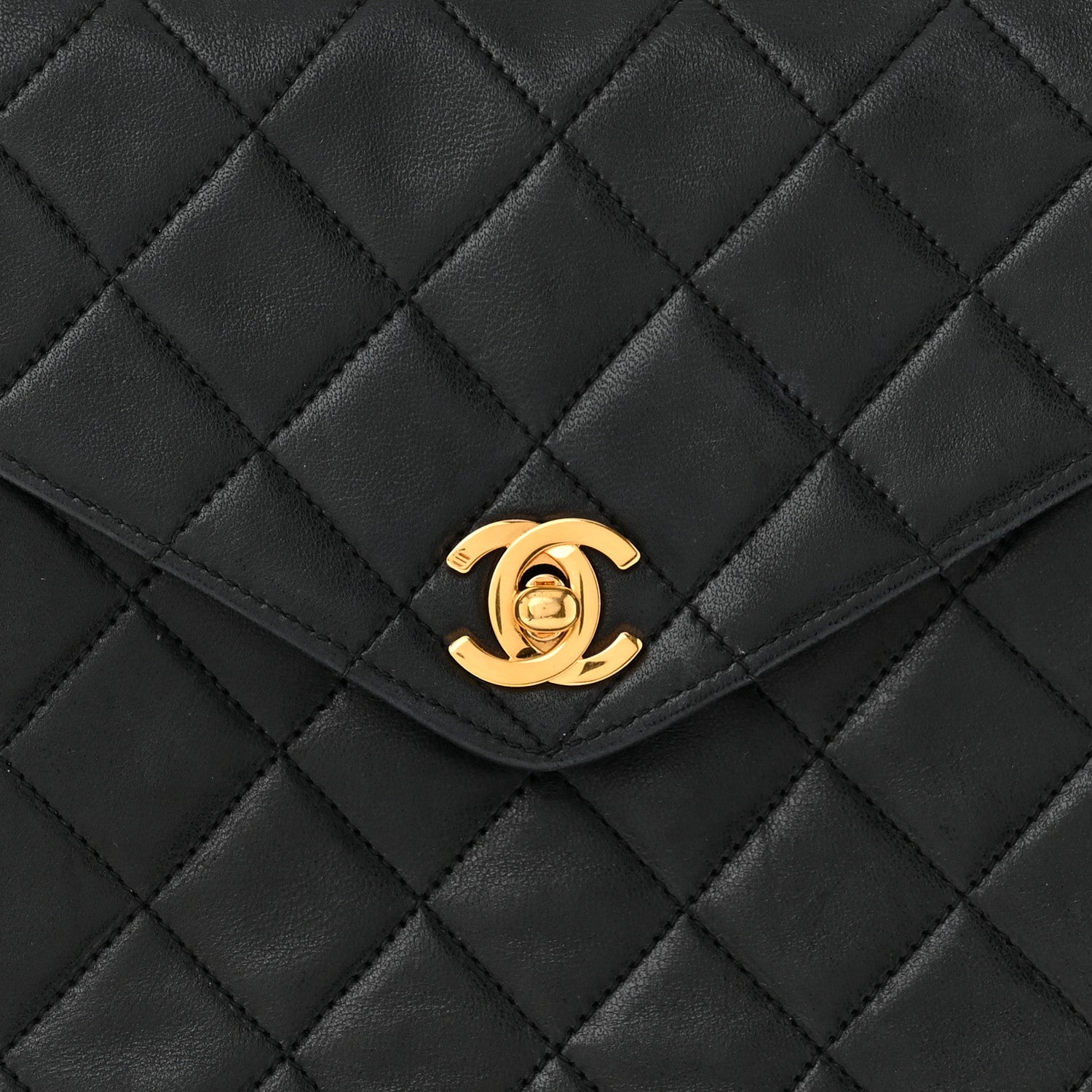 Chanel Lambskin Quilted CC Flap Bag Black 9 of 12