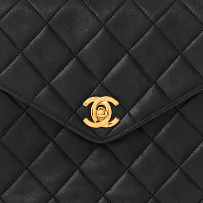 Chanel Lambskin Quilted CC Flap Bag Black 9 of 12