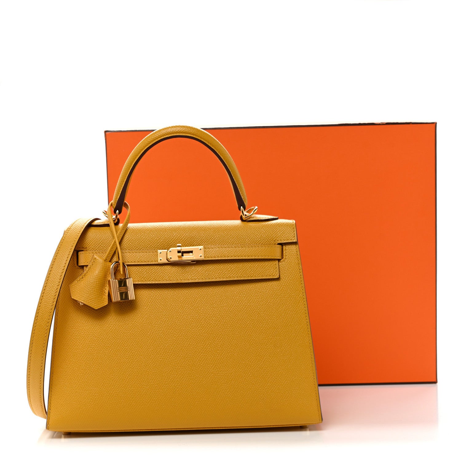 Hermes Epsom Kelly Sellier 25 Jaune Ambre 11 of 11