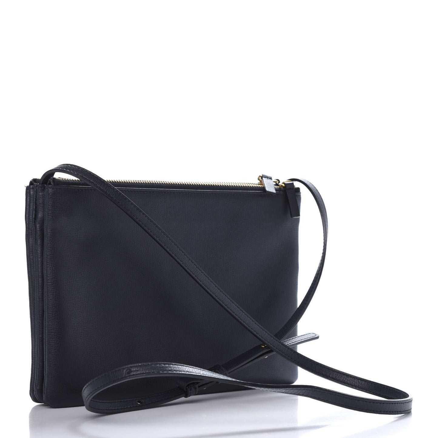 Goatskin Large Trio Crossbody Bag Dark Blue