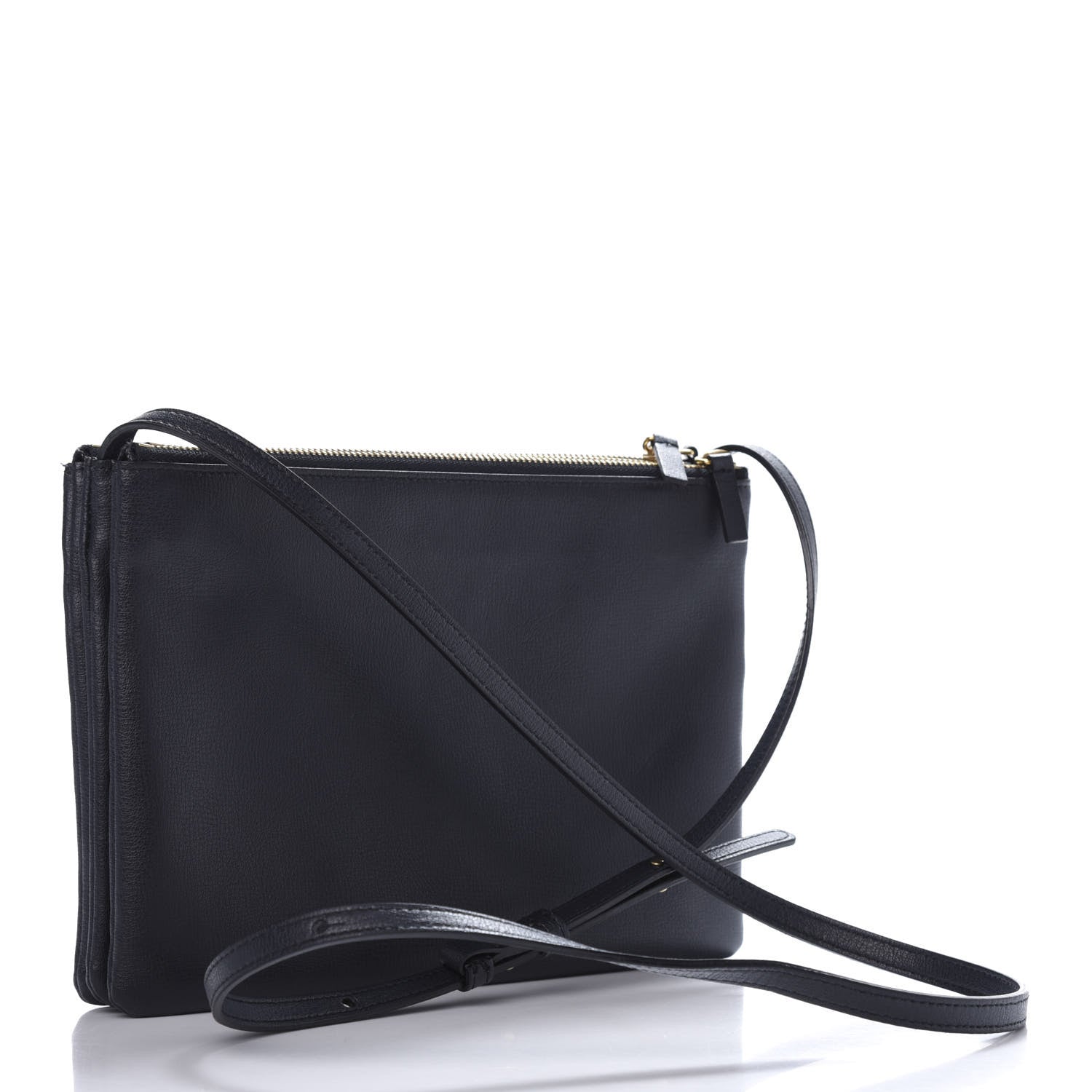 Celine Goatskin Large Trio Crossbody Bag Dark Blue 3 of 16