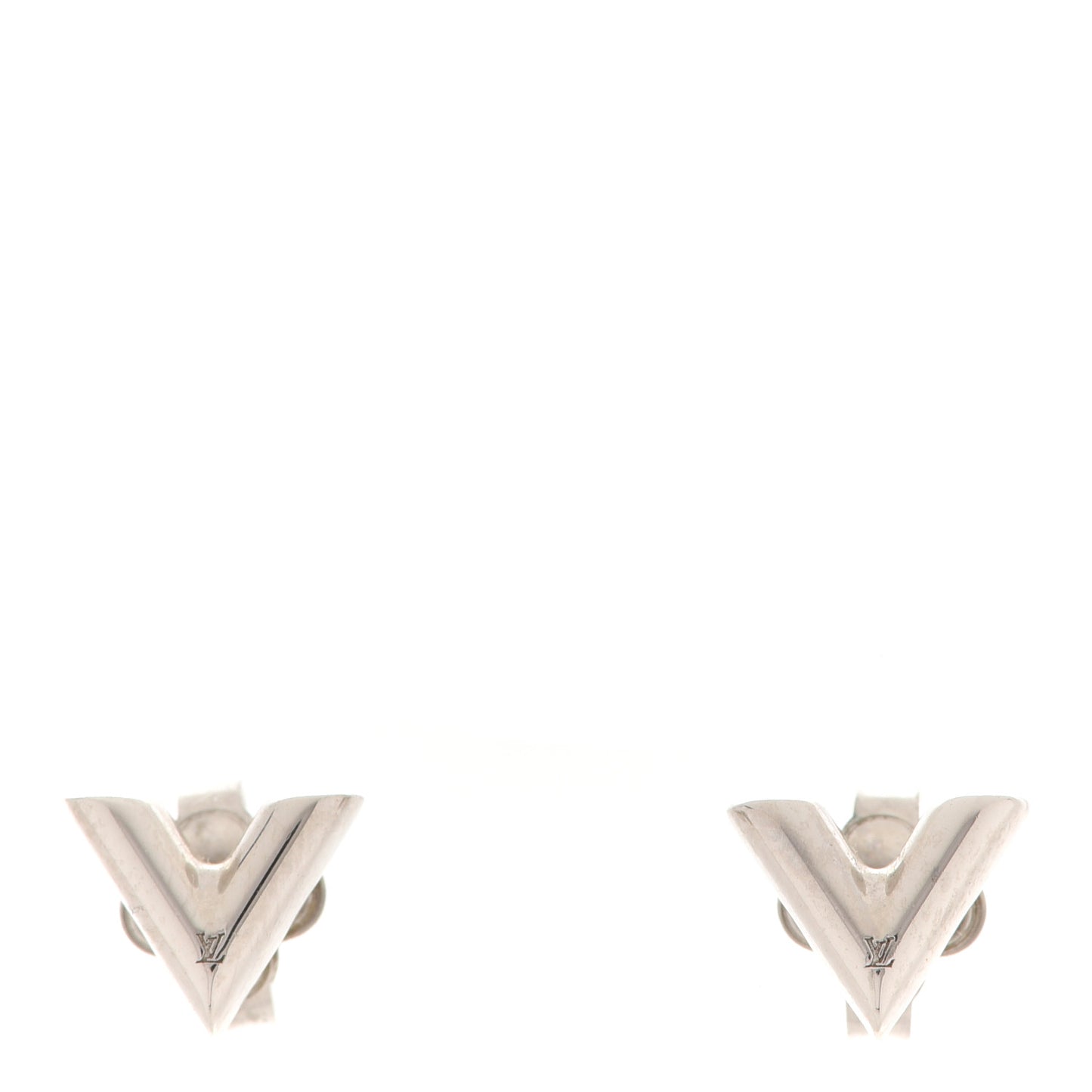 Essential V Stud Earrings Silver