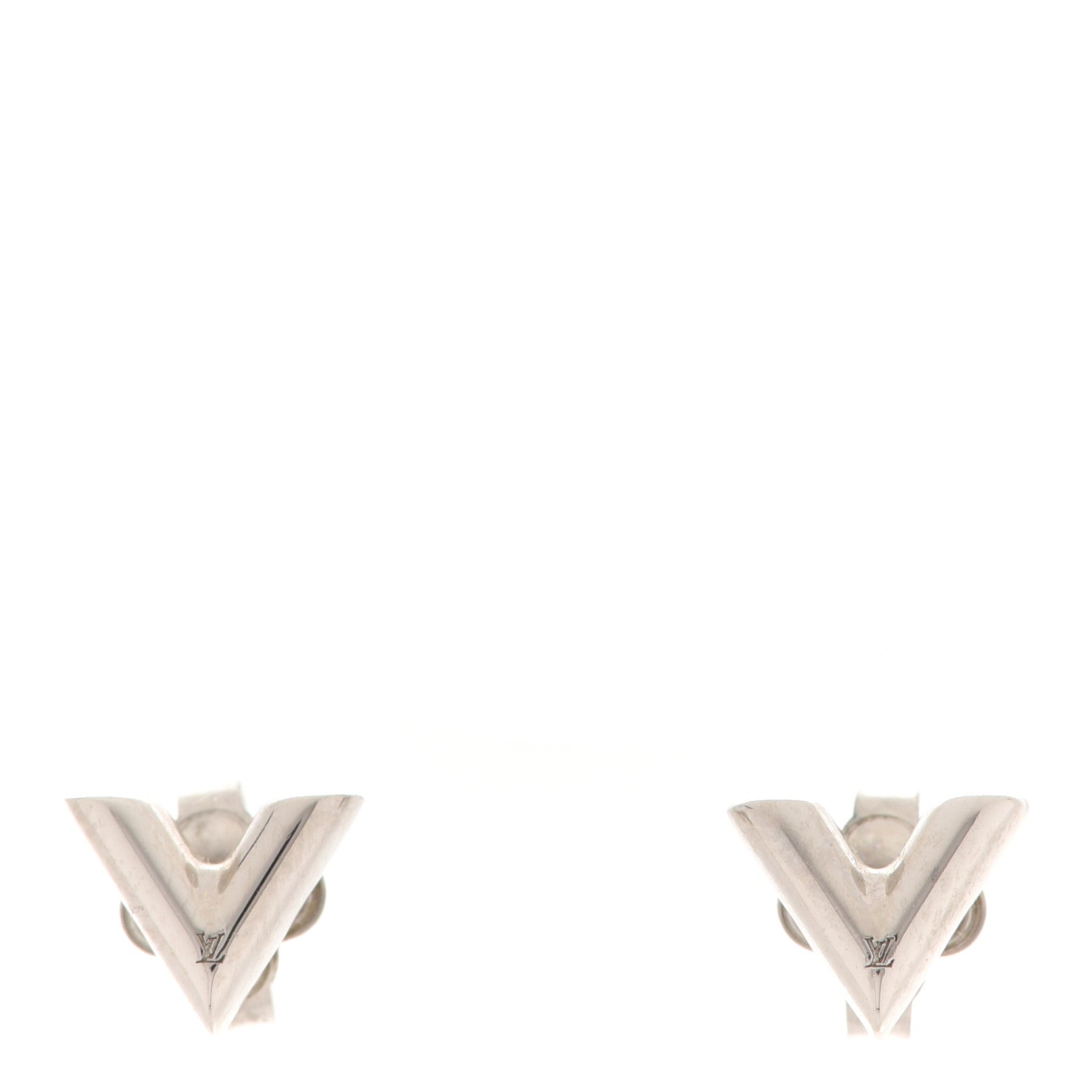 Louis Vuitton Essential V Stud Earrings Silver 1 of 5