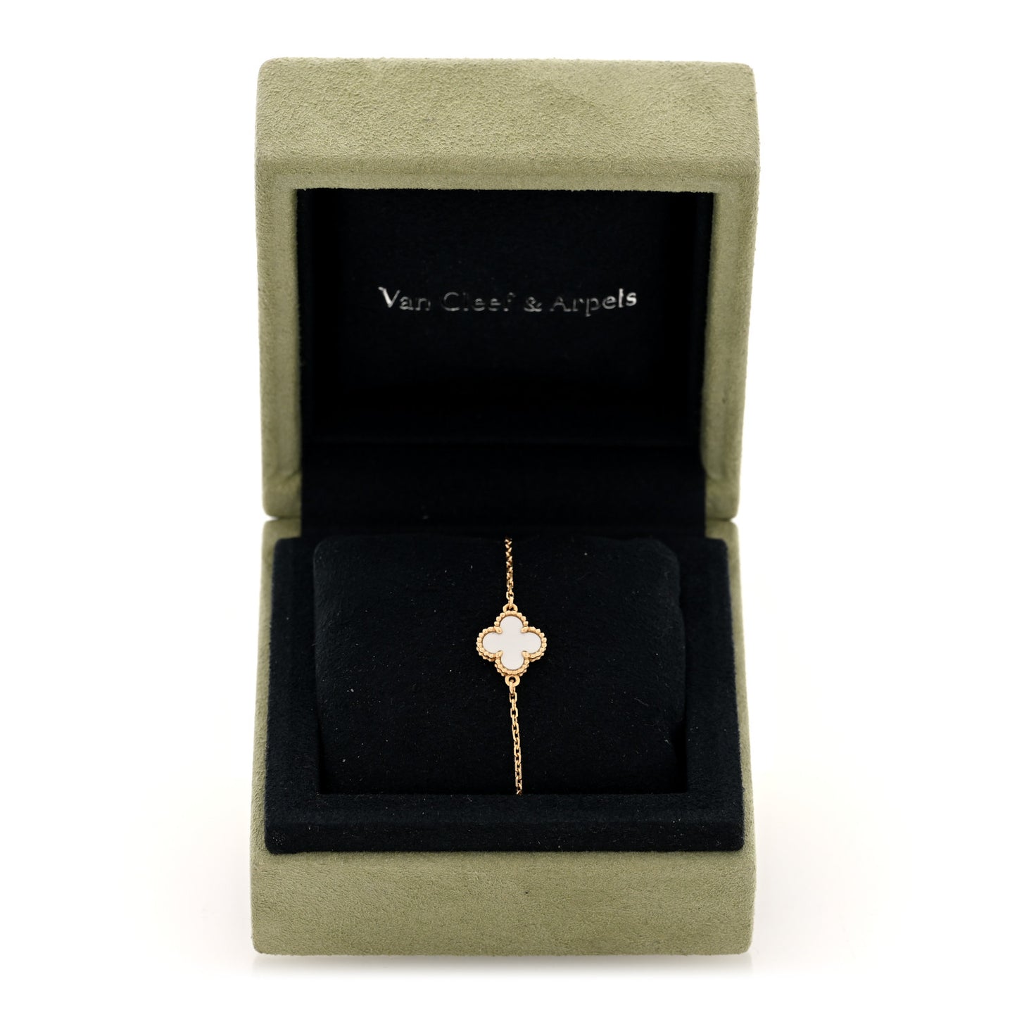 18K Yellow Gold Mother of Pearl Sweet Alhambra Bracelet