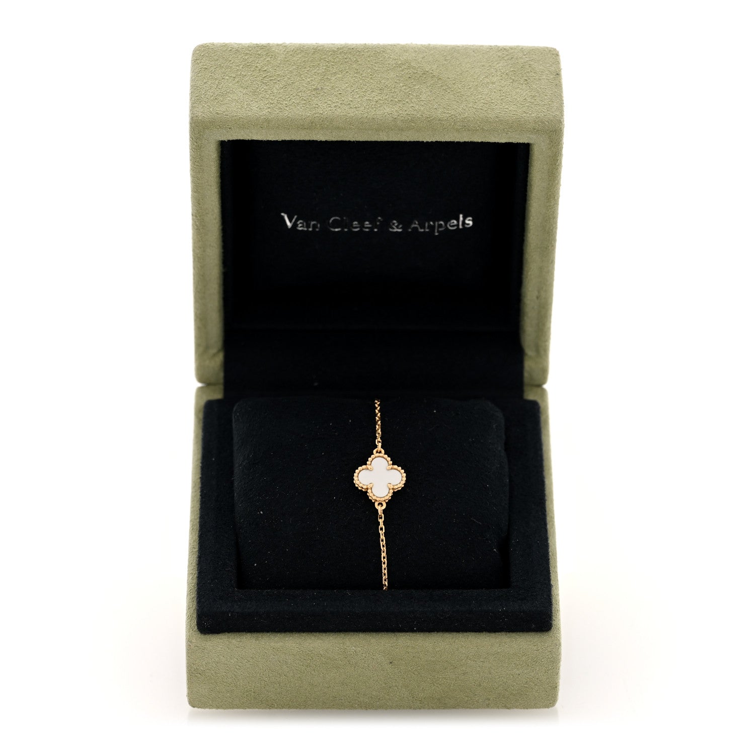 Van Cleef & Arpels 18K Yellow Gold Mother of Pearl Sweet Alhambra Bracelet 4 of 4