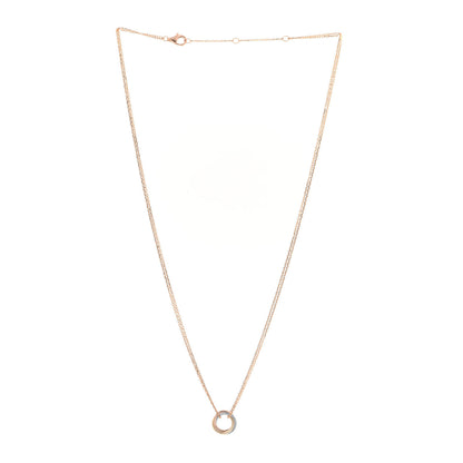 Cartier 18K Pink Yellow White Gold Trinity Double Chain Pendant Necklace 3 of 6