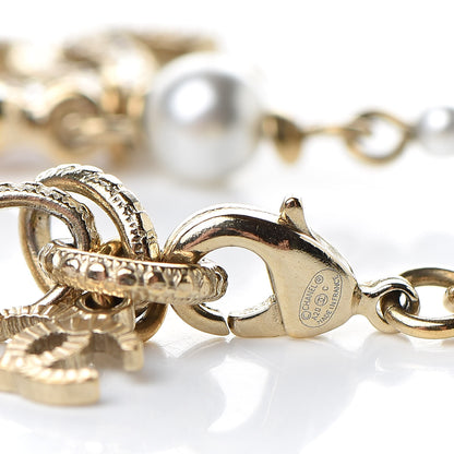 Chanel Pearl Crystal CC Star Bracelet Gold 4 of 4