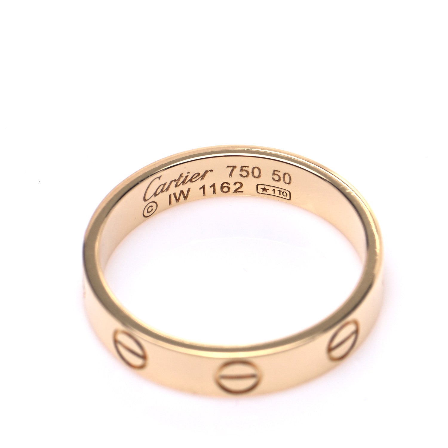 Cartier 18K Yellow Gold 3.5mm LOVE Wedding Band Ring 50 5.25 4 of 5