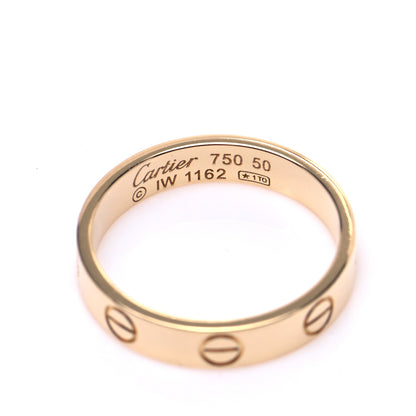 Cartier 18K Yellow Gold 3.5mm LOVE Wedding Band Ring 50 5.25 4 of 5