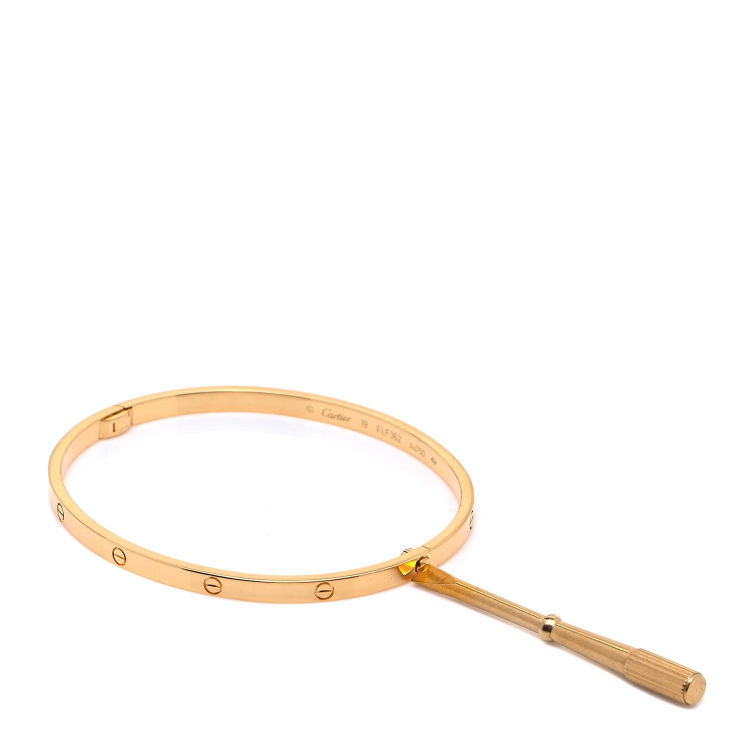 Cartier 18K Yellow Gold Small LOVE Bracelet 19 4 of 6