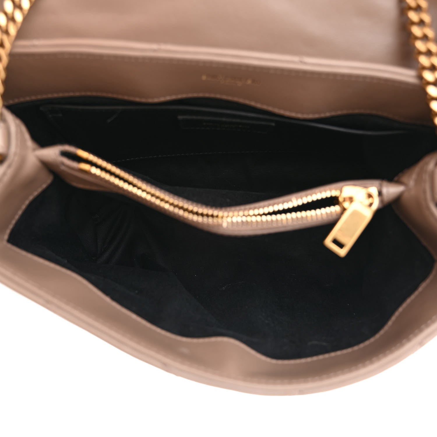 Saint Laurent Calfskin Y Quilted Monogram Small Loulou Chain Satchel Taupe 5 of 12