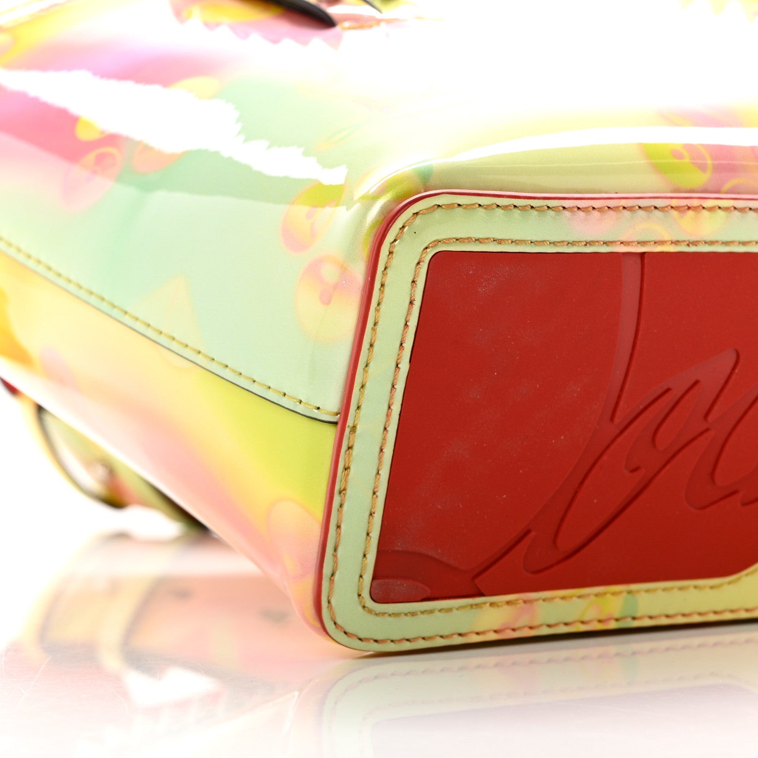 Christian Louboutin Patent Calfskin Loubinthesky Small Cabata Tote Multicolor 9 of 13