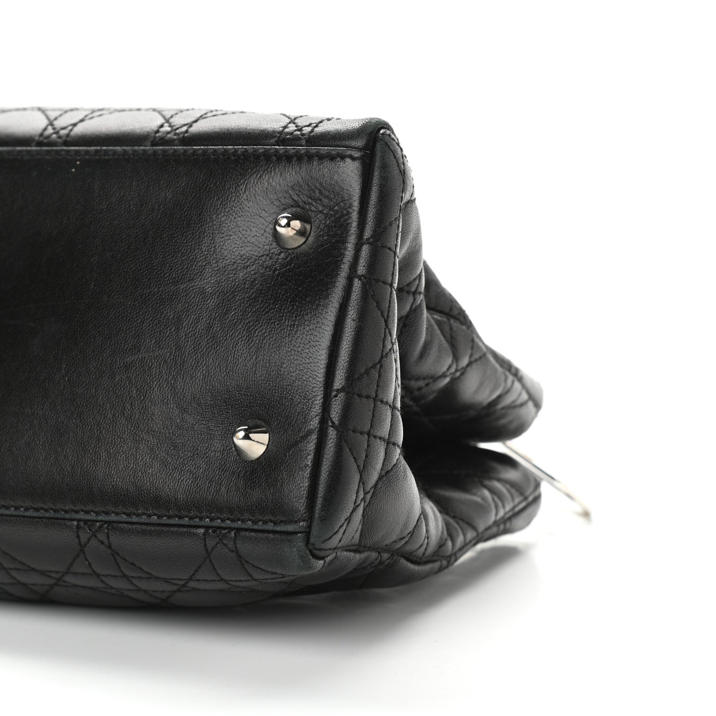 Lambskin Cannage Soft East West Tote Black