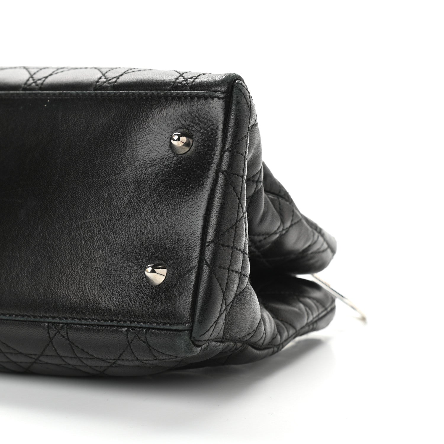 Christian Dior Lambskin Cannage Soft East West Tote Black 10 of 10