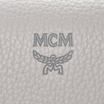MCM Grained Calfskin Medium Milla Tote Whisper Grey 10 of 14