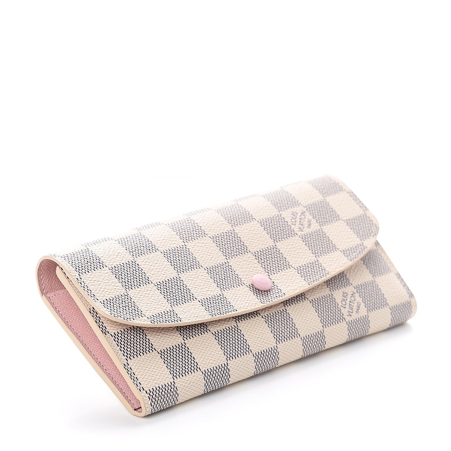Damier Azur Emilie Wallet Rose Ballerine