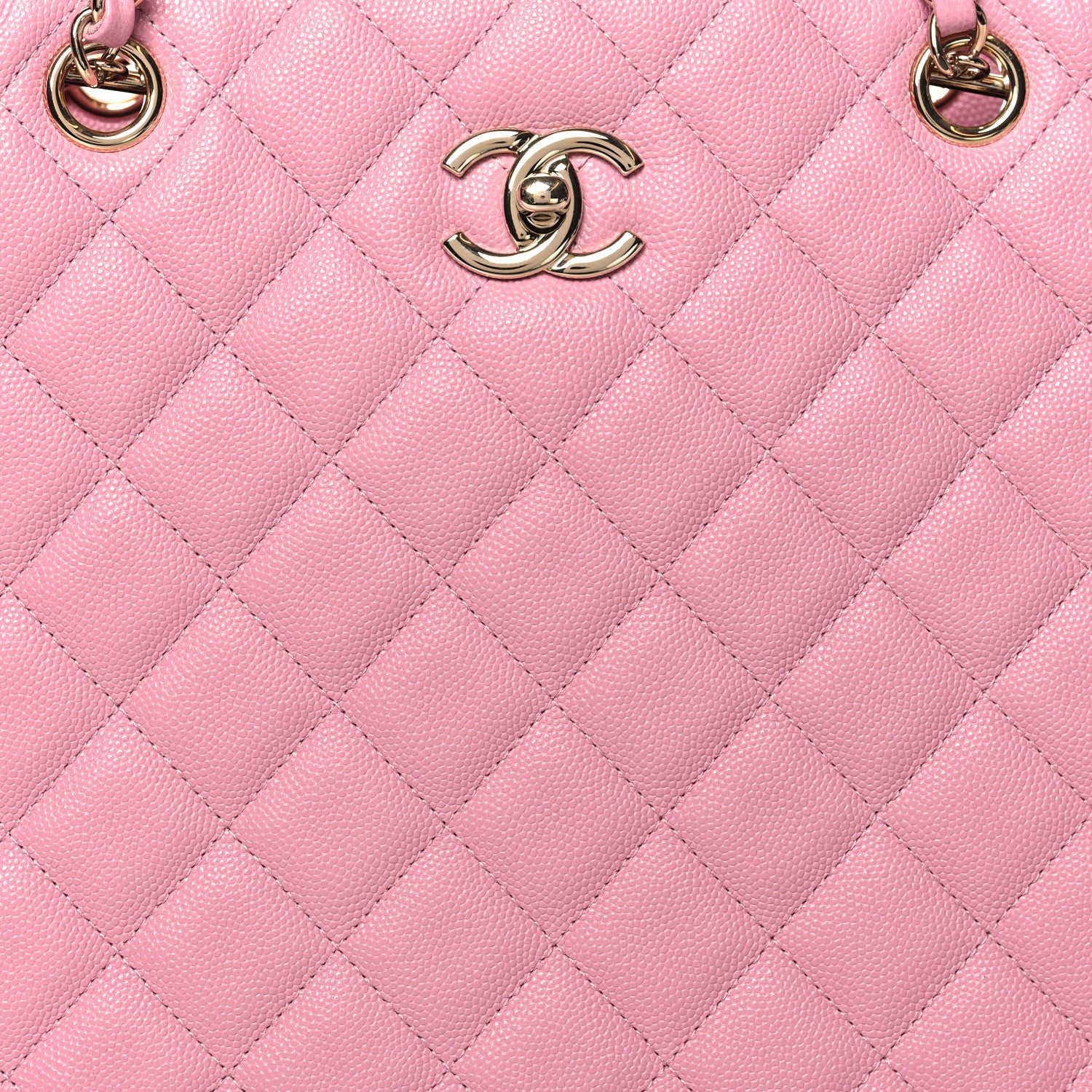 Chanel Caviar Quilted Large CC Shopping Tote Pink 8 of 10