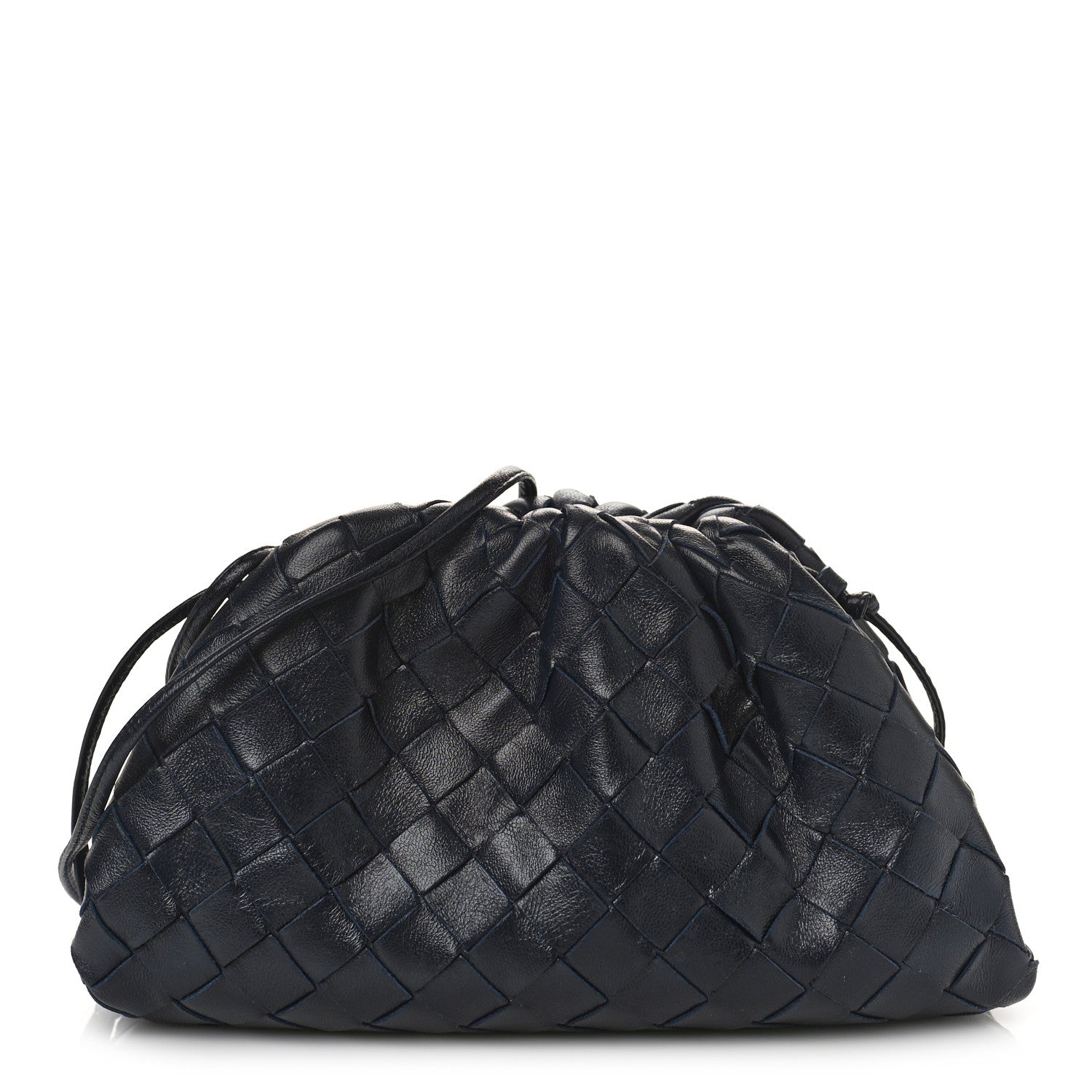 Bottega Veneta Nappa Intrecciato The Mini Pouch Navy 1 of 9