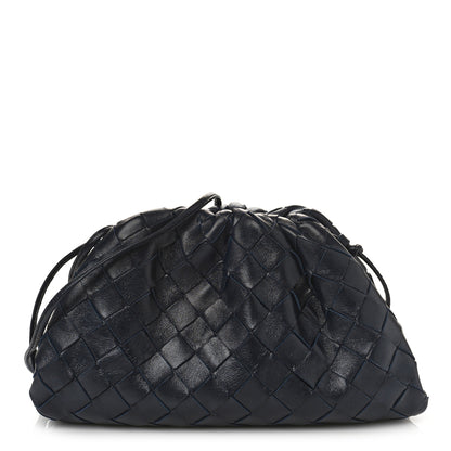 Bottega Veneta Nappa Intrecciato The Mini Pouch Navy 1 of 9