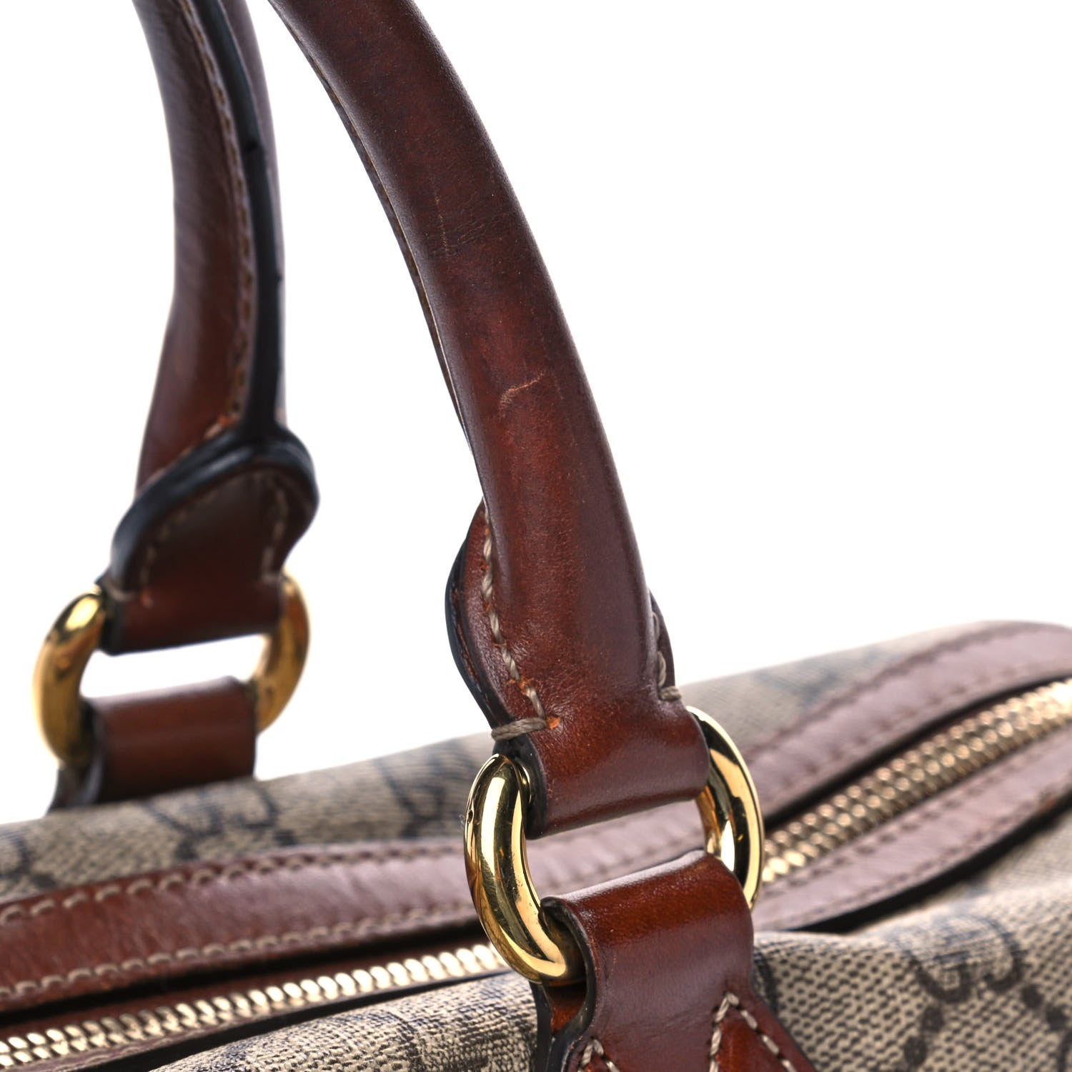 Gucci GG Supreme Monogram Medium Boston Beige Cuir 15 of 15