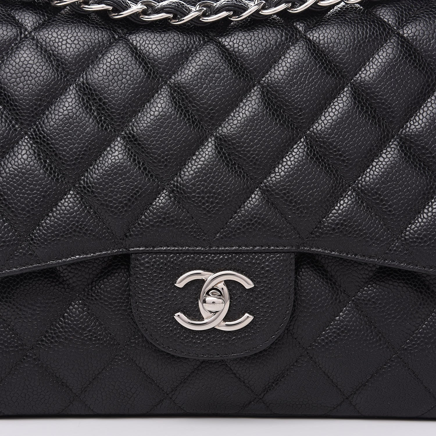 Chanel Caviar Quilted Jumbo Double Flap Black 9 of 11