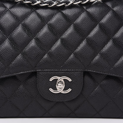 Chanel Caviar Quilted Jumbo Double Flap Black 9 of 11