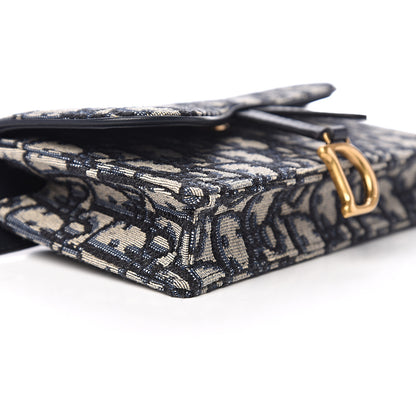 Christian Dior Oblique Saddle Belt Bag Blue 6 of 9